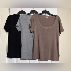 NEW Old Navy Scoop Neck Fitted Tee XL Bundle